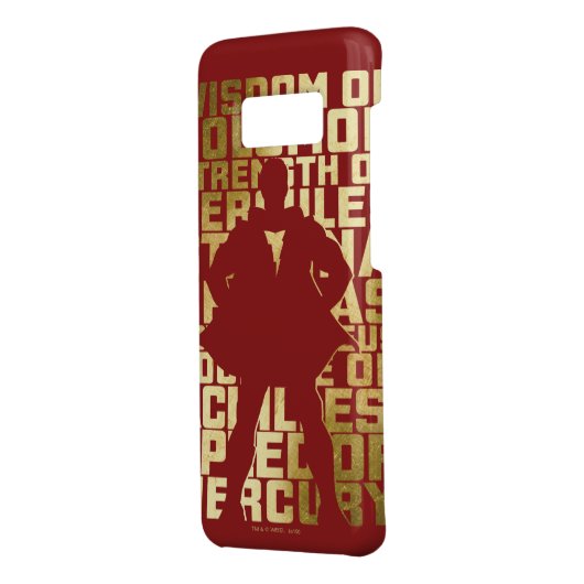 SHAZAM! | Abilities Golden Typography Graphic Case-Mate Samsung Galaxy Hoesje (Achterkant/links)
