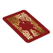 SHAZAM! | Abilities Golden Typography Graphic Magneet (Rechterzijde)