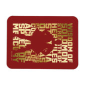 SHAZAM! | Abilities Golden Typography Graphic Magneet (Horizontaal)