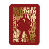 SHAZAM! | Abilities Golden Typography Graphic Magneet (Verticaal)