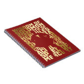 SHAZAM! | Abilities Golden Typography Graphic Notitieboek (Rechterzijde)