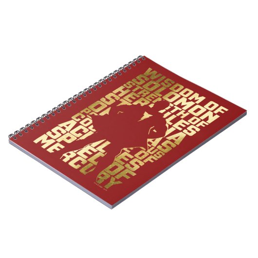 SHAZAM! | Abilities Golden Typography Graphic Notitieboek (Linkerzijde)