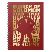 SHAZAM! | Abilities Golden Typography Graphic Notitieboek (Voorkant)