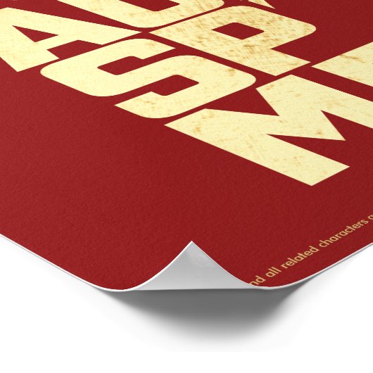 SHAZAM! | Abilities Golden Typography Graphic Poster (Hoek)