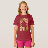 SHAZAM! | Abilities Golden Typography Graphic T-shirt (Voorkant volledig)