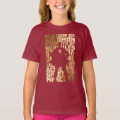 SHAZAM! | Abilities Golden Typography Graphic T-shirt (Voorkant)