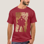 SHAZAM! | Abilities Golden Typography Graphic T-shirt (Voorkant)
