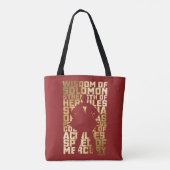SHAZAM! | Abilities Golden Typography Graphic Tote Bag (Achterkant)