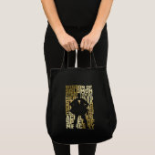 SHAZAM! | Abilities Golden Typography Graphic Tote Bag (Voorkant (product))