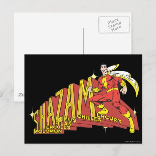 Shazam Acronym Briefkaart (Voorkant / Achterkant)