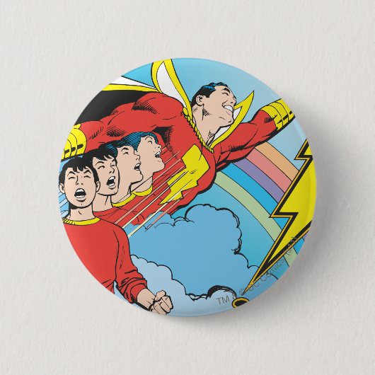 SHAZAM/Billy Batson Ronde Button 5,7 Cm (Voorkant)