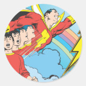SHAZAM/Billy Batson Ronde Sticker (Voorkant)