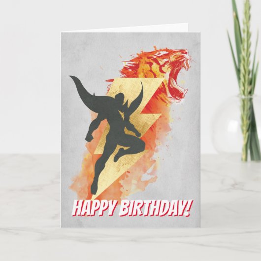 SHAZAM! de Grafische Tijger Shazam & de Bliksem Kaart (Voorkant)