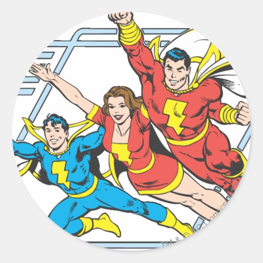 SHAZAM Family Ronde Sticker (Voorkant)