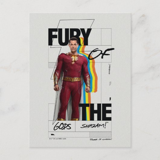 SHAZAM! Furie van de Goden | Achterste album Style Briefkaart (Voorkant)