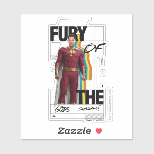 SHAZAM! Furie van de Goden | Achterste album Style Sticker (Vel)