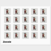 SHAZAM! Furie van de Goden | Achterste album Style Vierkante Sticker (Vel)