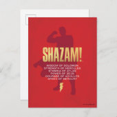 SHAZAM! Furie van de Goden | Flexibel silhouette Briefkaart (Voorkant / Achterkant)