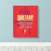 SHAZAM! Furie van de Goden | Flexibel silhouette Canvas Afdruk (Insitu (Houten vloer))