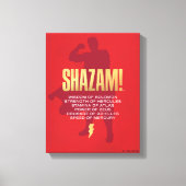 SHAZAM! Furie van de Goden | Flexibel silhouette Canvas Afdruk (Voorkant)