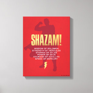 SHAZAM! Furie van de Goden   Flexibel silhouette Canvas Afdruk