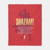 SHAZAM! Furie van de Goden | Flexibel silhouette Fleece Deken (Voorkant)