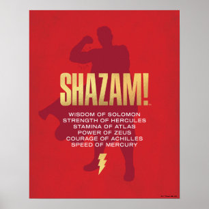SHAZAM! Furie van de Goden   Flexibel silhouette Poster