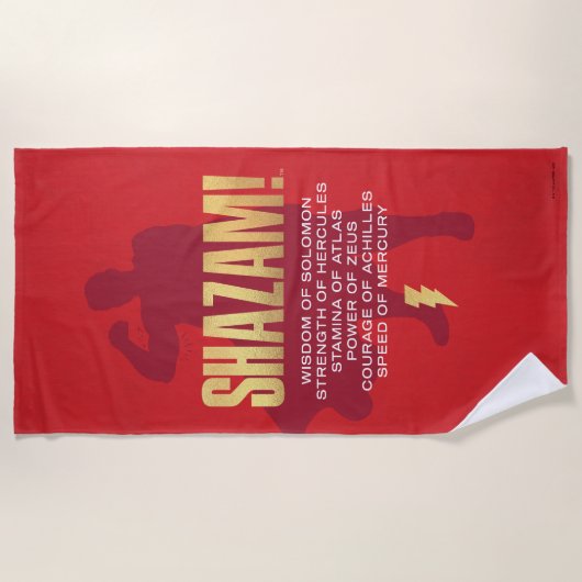 SHAZAM! Furie van de Goden | Flexibel silhouette Strandlaken (Voorkant)