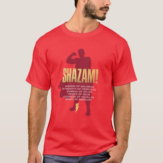 SHAZAM! Furie van de Goden | Flexibel silhouette T-shirt (Voorkant)