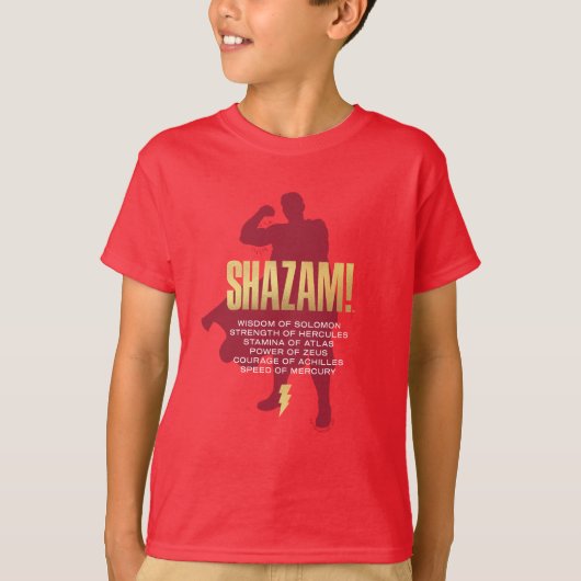 SHAZAM! Furie van de Goden | Flexibel silhouette T-shirt (Voorkant)