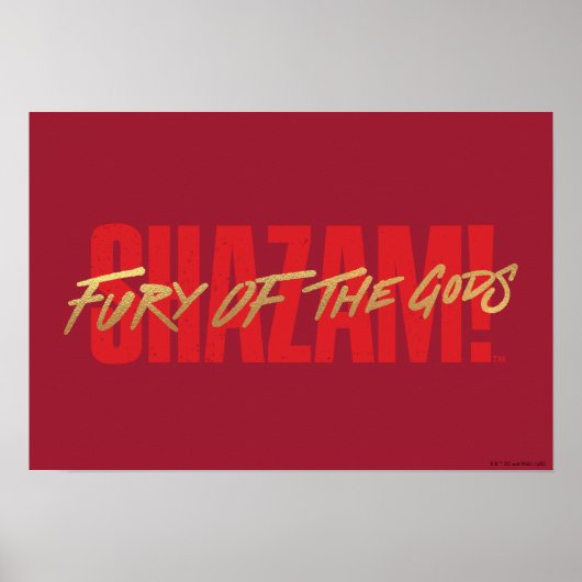 SHAZAM! Furie van de Goden | Golden Marker Logo Poster (Voorkant)