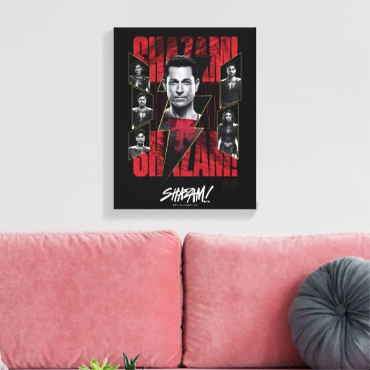 SHAZAM! Furie van de Goden | Groep SHAZAMily Canvas Afdruk (Insitu (Woonkamer))