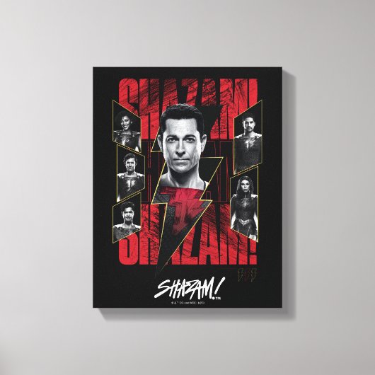 SHAZAM! Furie van de Goden | Groep SHAZAMily Canvas Afdruk (Voorkant)