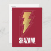SHAZAM! Furie van de Goden | Lightning Bolt Badge Briefkaart (Voorkant / Achterkant)