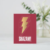 SHAZAM! Furie van de Goden | Lightning Bolt Badge Briefkaart (Staand voorkant)