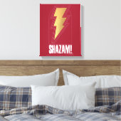 SHAZAM! Furie van de Goden | Lightning Bolt Badge Canvas Afdruk (Insitu (Slaapkamer))