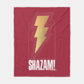 SHAZAM! Furie van de Goden | Lightning Bolt Badge Fleece Deken (Voorkant)