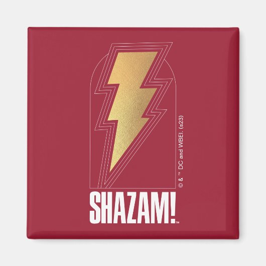 SHAZAM! Furie van de Goden | Lightning Bolt Badge Magneet (Voorkant)