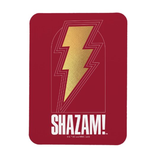 SHAZAM! Furie van de Goden | Lightning Bolt Badge Magneet (Verticaal)