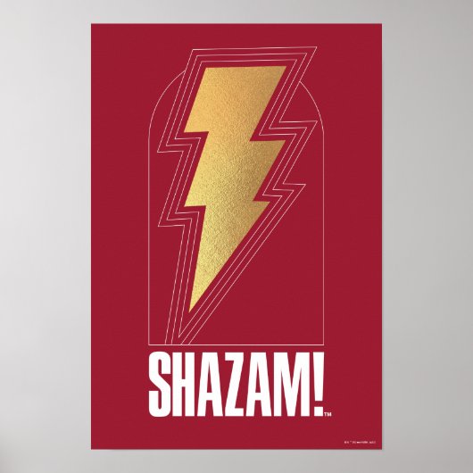 SHAZAM! Furie van de Goden | Lightning Bolt Badge Poster (Voorkant)