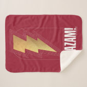 SHAZAM! Furie van de Goden | Lightning Bolt Badge Sherpa Deken (Voorkant (horizontaal))