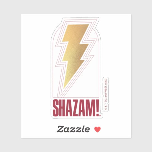 SHAZAM! Furie van de Goden | Lightning Bolt Badge Sticker (Vel)