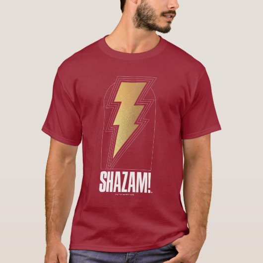 SHAZAM! Furie van de Goden | Lightning Bolt Badge T-shirt (Voorkant)