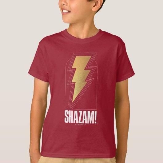 SHAZAM! Furie van de Goden | Lightning Bolt Badge T-shirt (Voorkant)