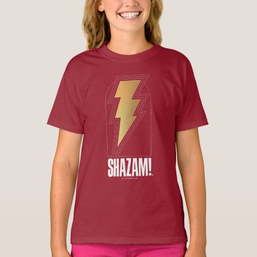 SHAZAM! Furie van de Goden | Lightning Bolt Badge T-shirt (Voorkant)