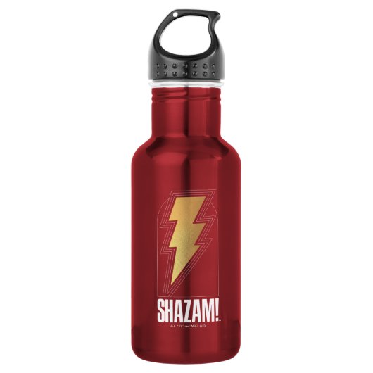 SHAZAM! Furie van de Goden | Lightning Bolt Badge Waterfles (Voorkant)