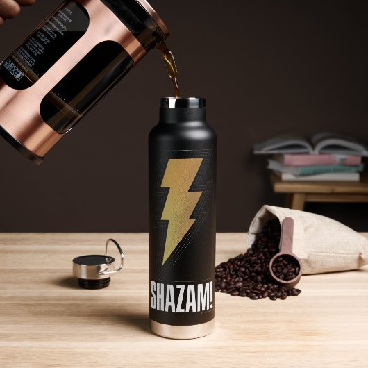 SHAZAM! Furie van de Goden | Lightning Bolt Badge Waterfles (Koffie)