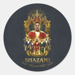 SHAZAM! Furie van de Goden Lijst SHAZAMily Ronde Sticker