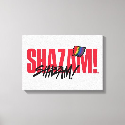 SHAZAM! Furie van de Goden | Logo regenboogbouten Canvas Afdruk (Voorkant)