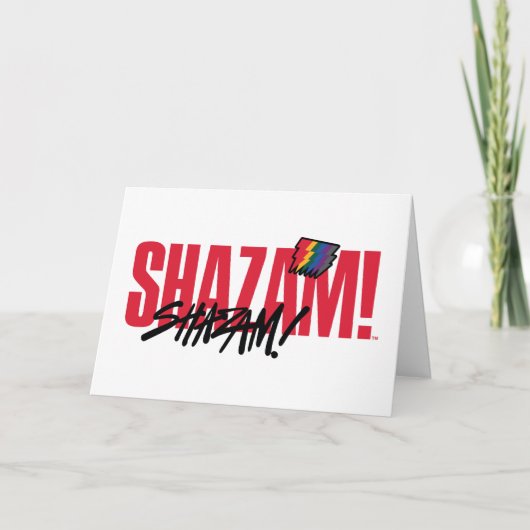 SHAZAM! Furie van de Goden | Logo regenboogbouten Kaart (Voorkant)